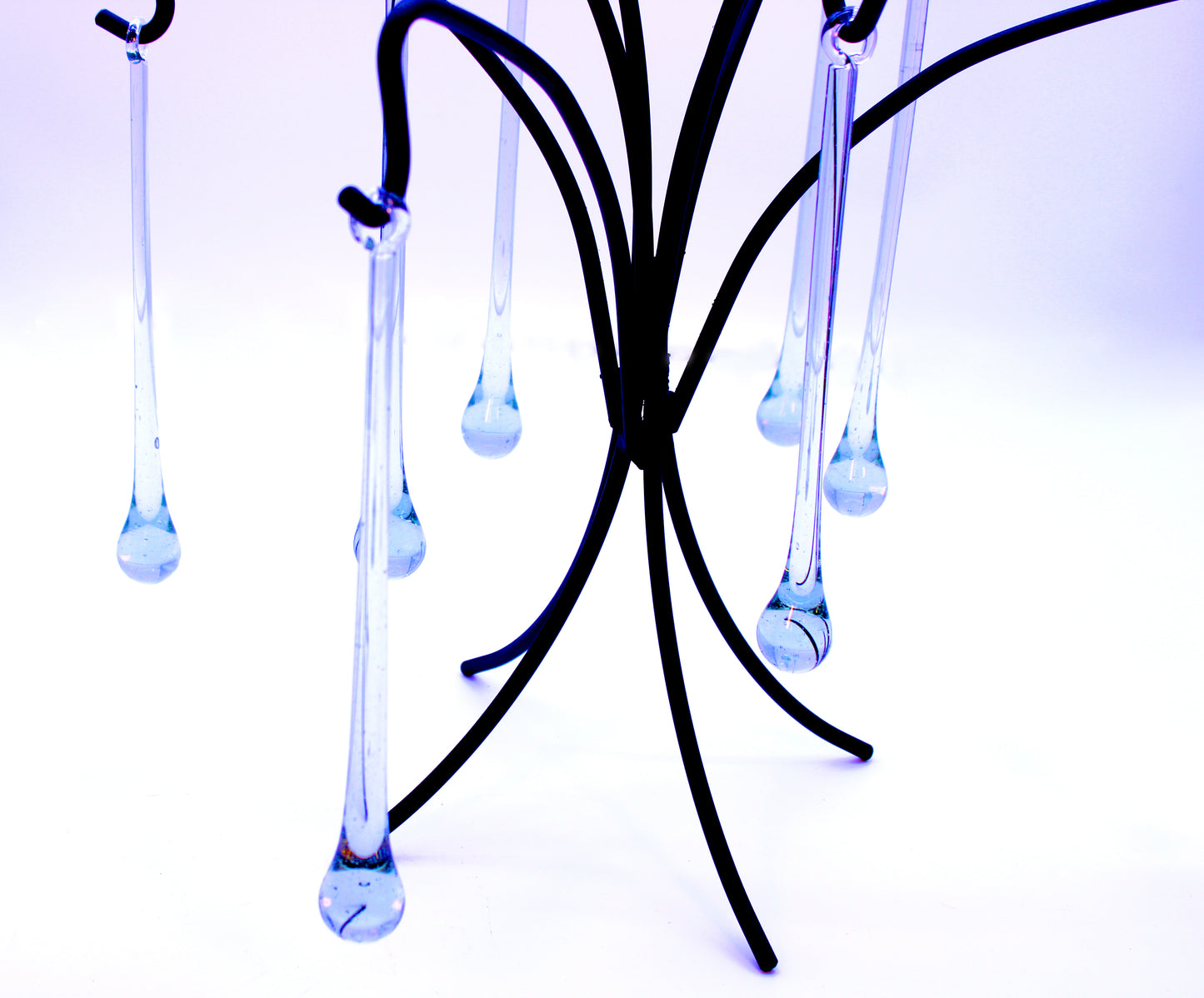 Hand-blown glass drop individual piece - Mexican artisan décor