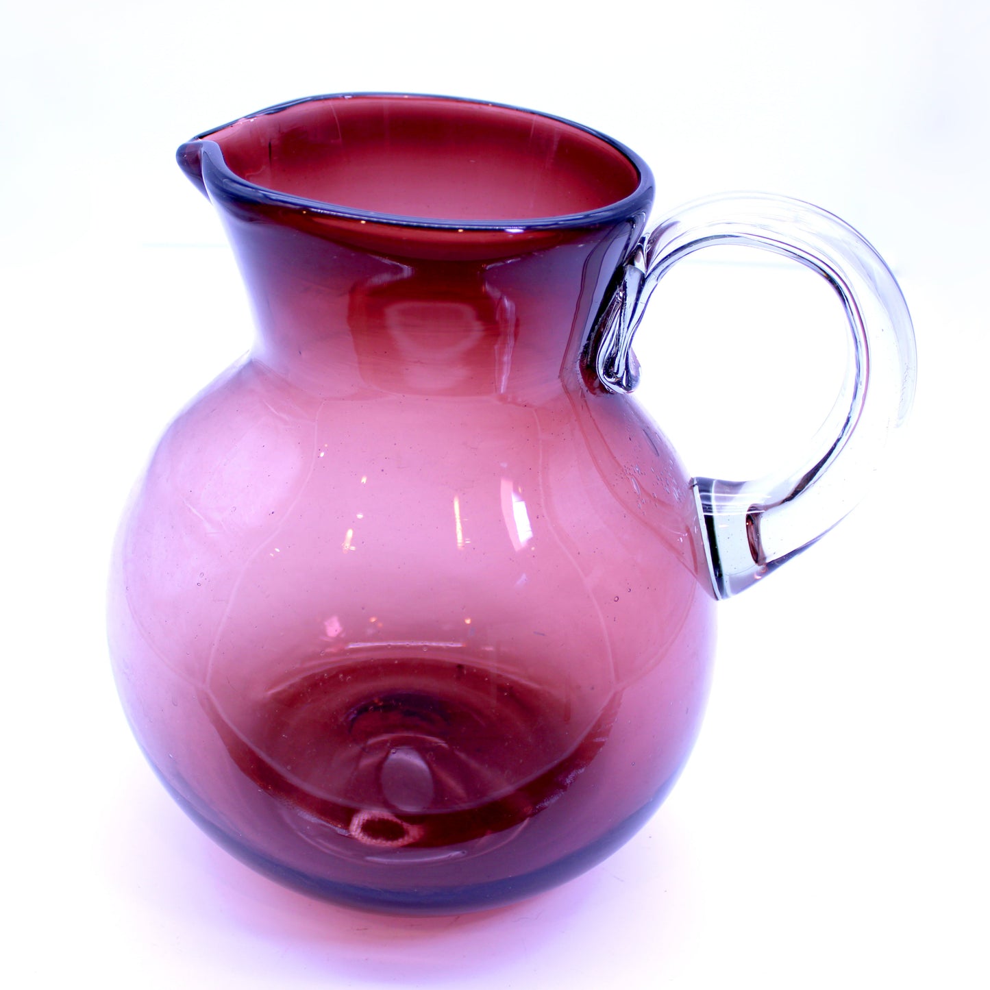 Blown glass pitcher purple 1.18 gallons - Mexican artisan glassware