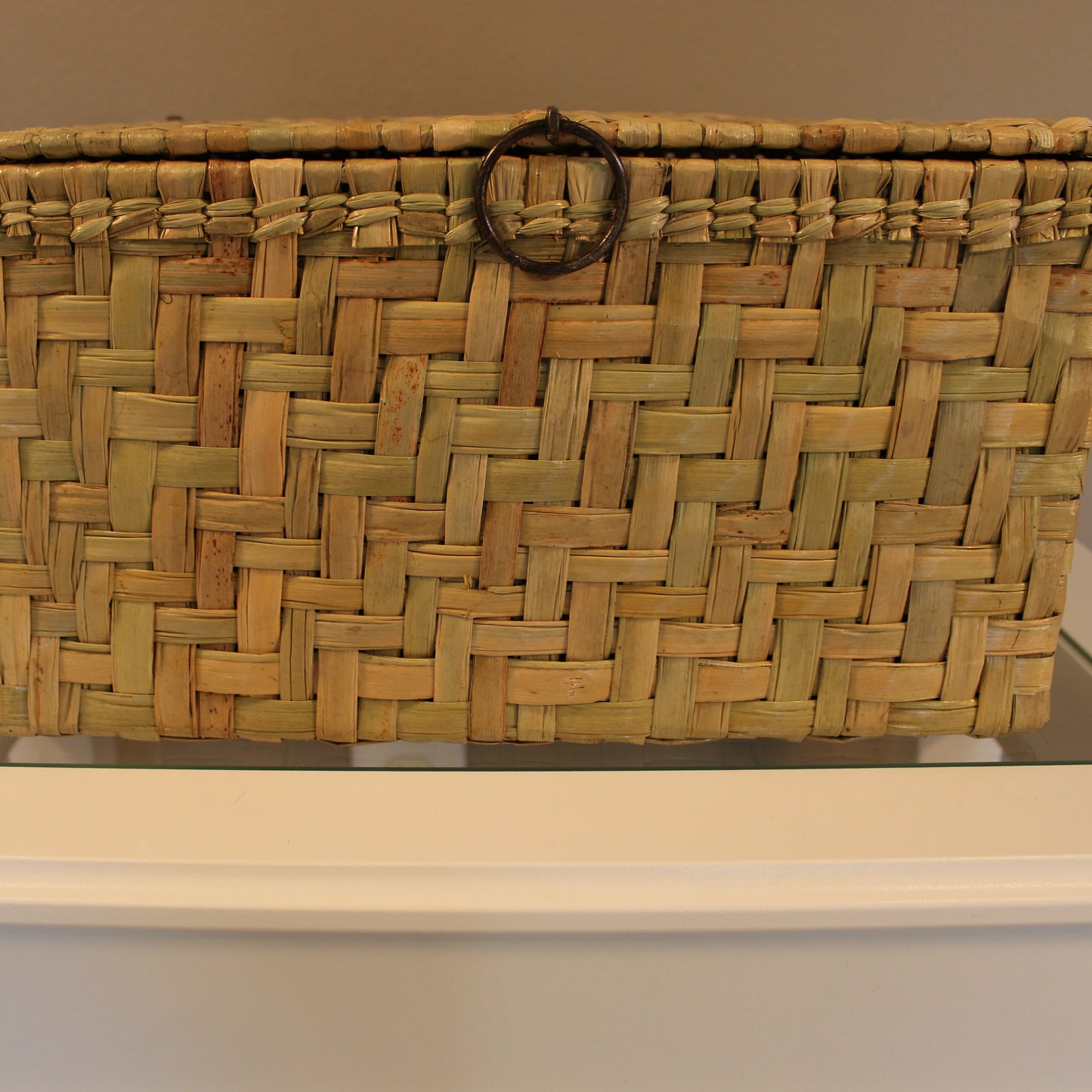 Handwoven set of 3 palm boxes in natural reed Chuspata - Mexican artisan storage
