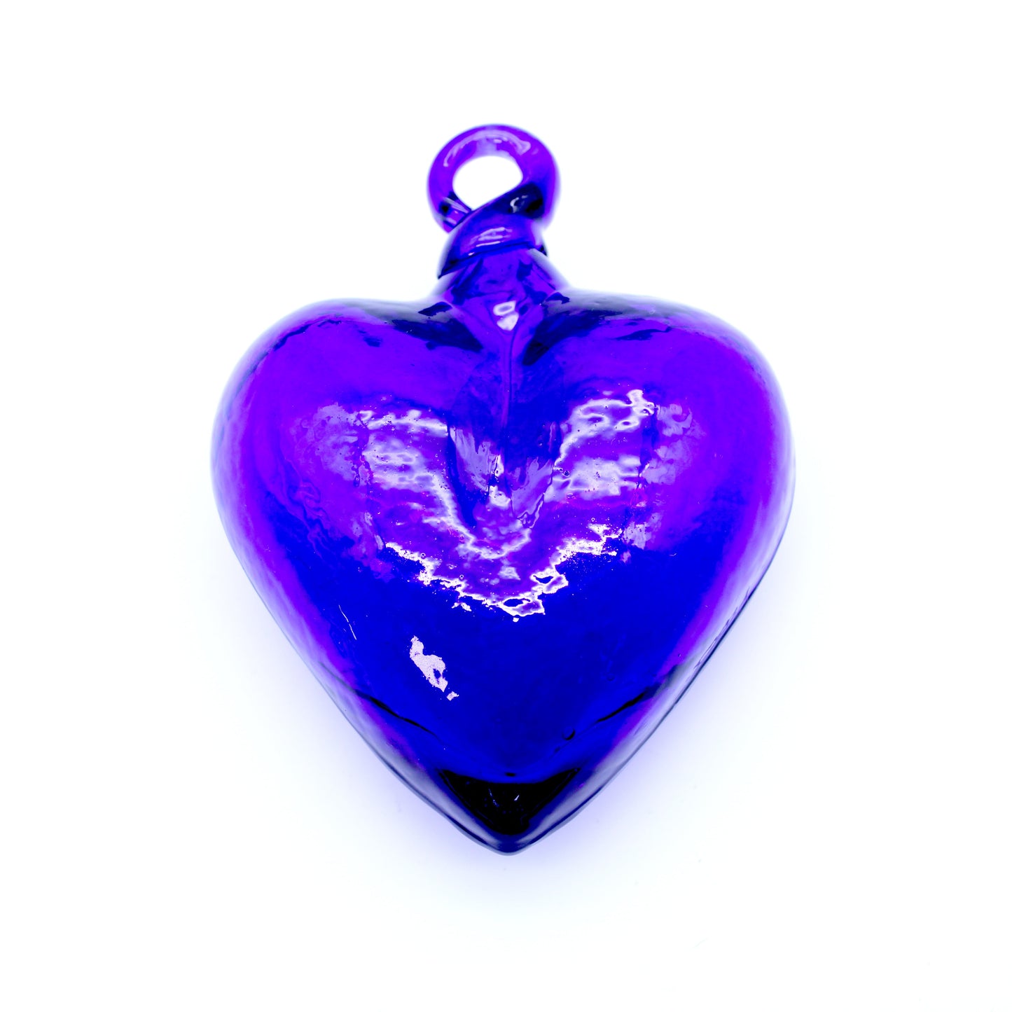 Mini Hand-Blown Glass Heart - Purple | Mexican Artisan Glassware