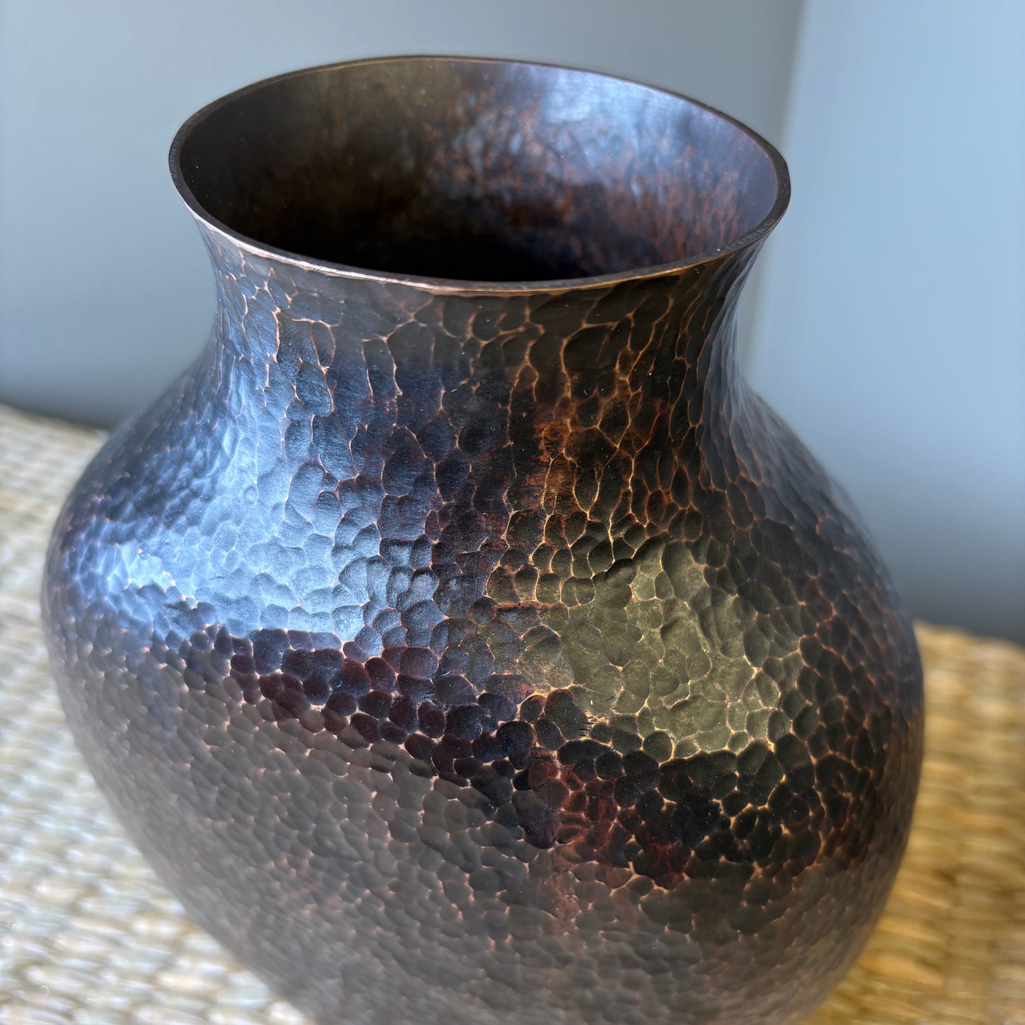 Mexican Hand-Hammered Copper Vase - Large | Artisan Copperware