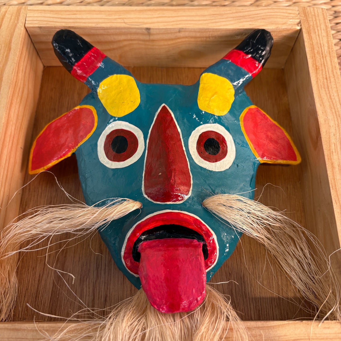 Dancing Devils Mask - Handcrafted Paper-Mâché Mexican Folk Art | Festival Dance Mask