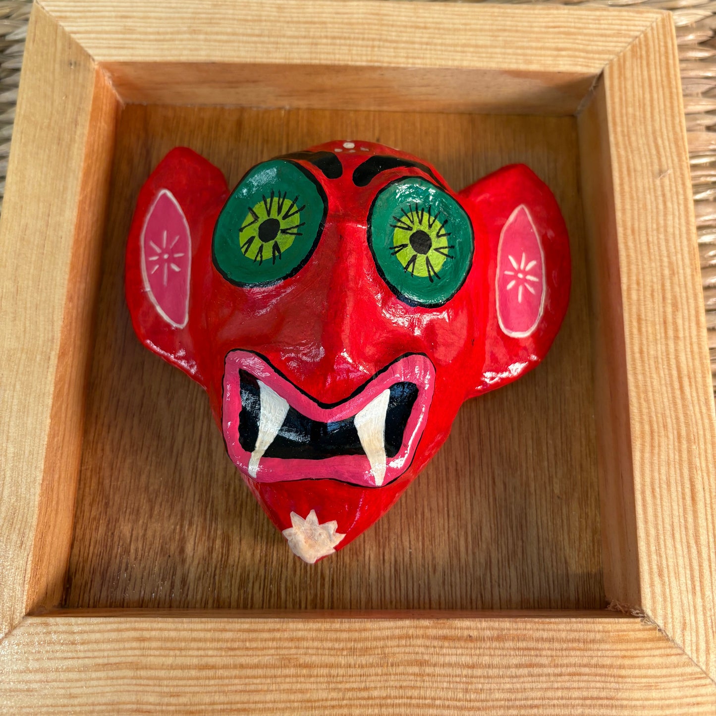 Handcrafted Diablito Mask - Traditional Mexican Folk Art | Típico Dance Mask