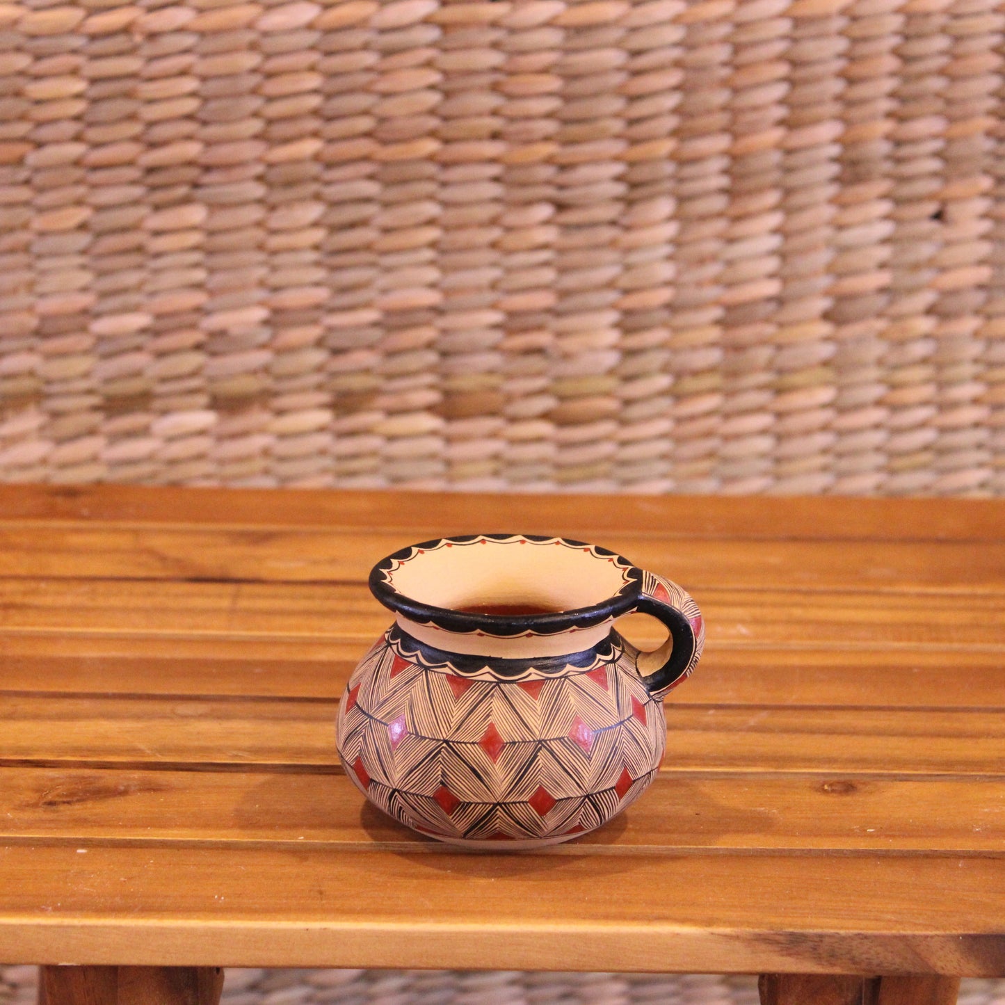 Little cup with handle hand painted