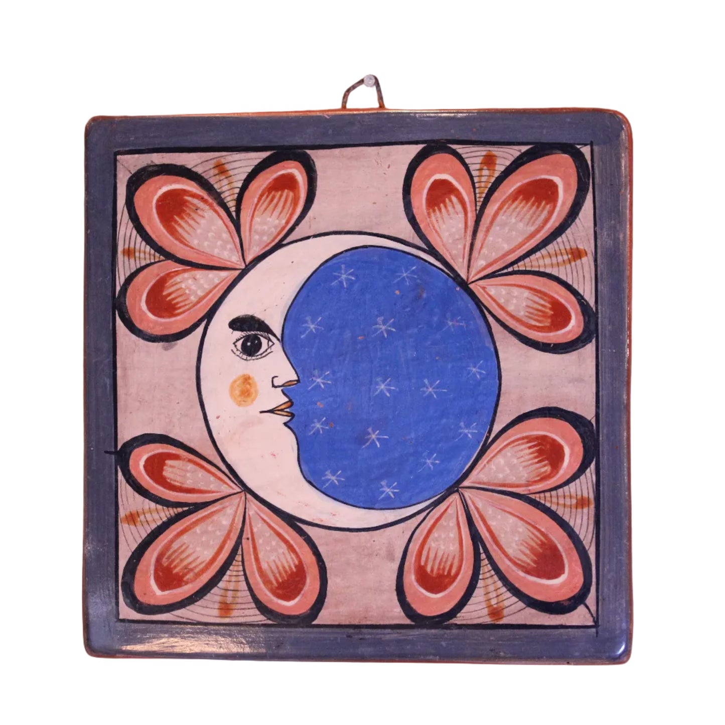 Hand-Painted Burnished Clay Mosaic - Forest Colors | Mexican Folk Art Ceramic