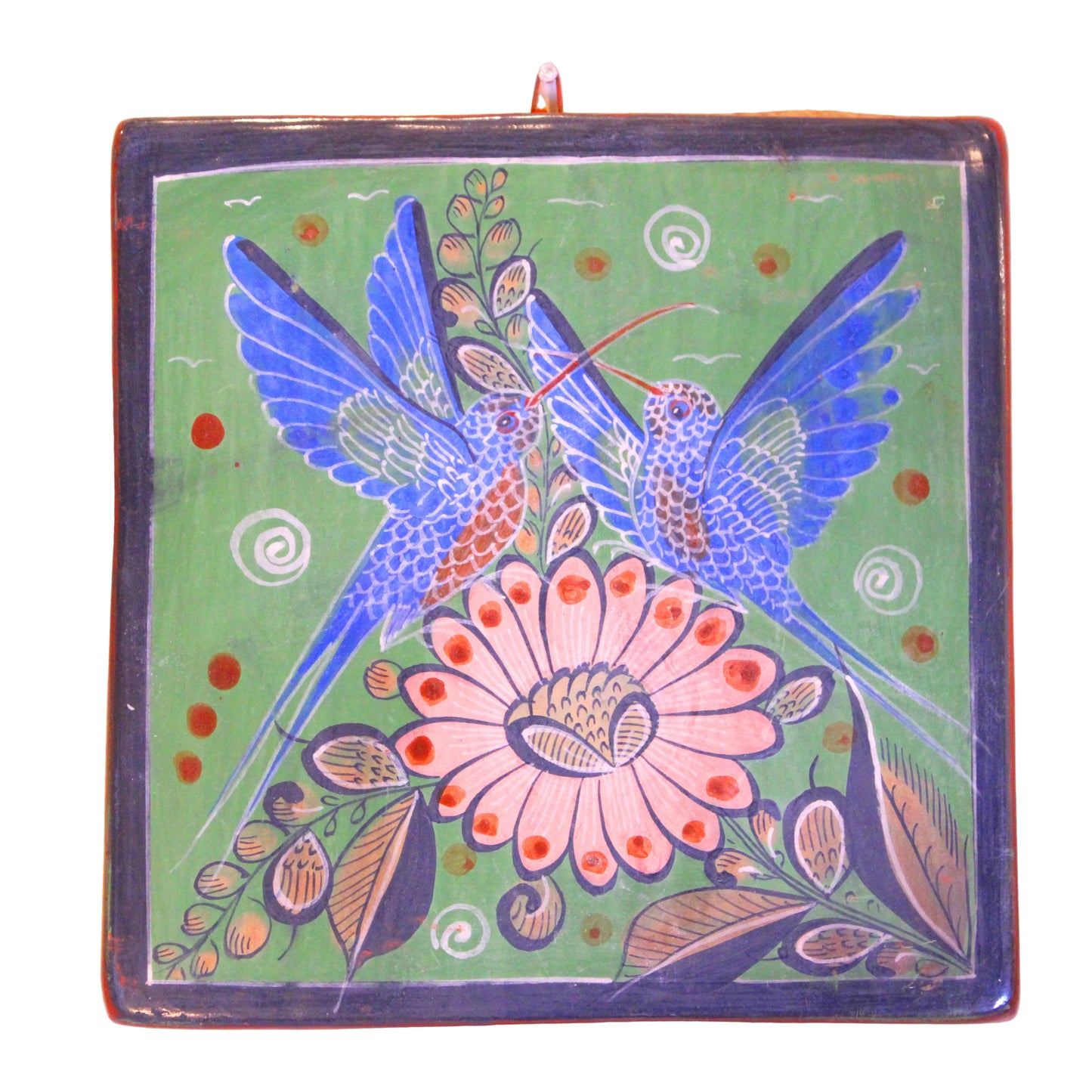 Hand-Painted Burnished Clay Mosaic - Natural Tones | Mexican Folk Art Ceramic