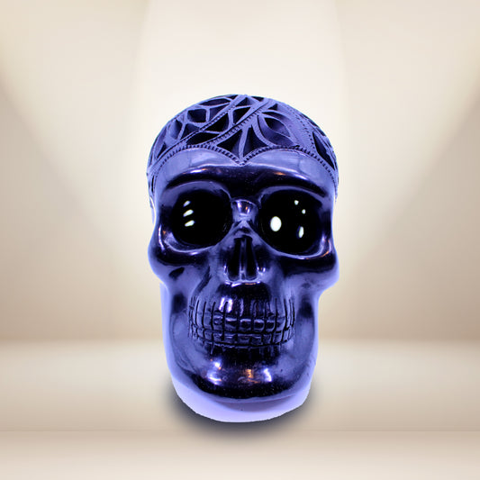 Hand-Carved Black Clay Skull - Oaxacan Barro Negro | Authentic Mexican Folk Art