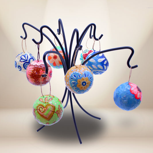 Papier-Mâché Spheres Assorted Colors 3.5" - Mexican Folk Art | Handcrafted Décor