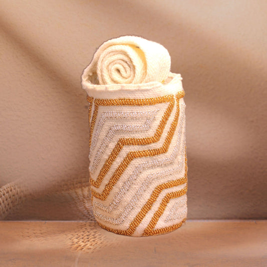 Seed Bead gond and silver Handbag HDB-005