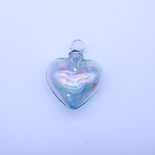 Mini Hand-Blown Glass Heart - Clear | Mexican Artisan Glassware