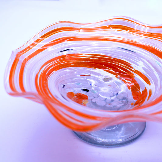 Hand-Blown Glass Candy Tray - Large | Mexican Artisan Glassware
