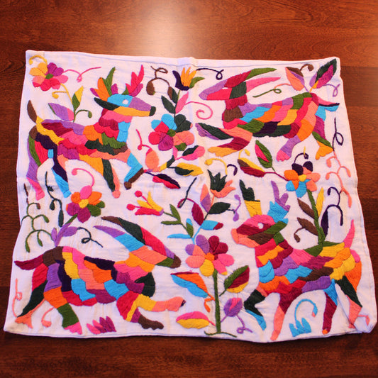 Decorative pillow cover with deers