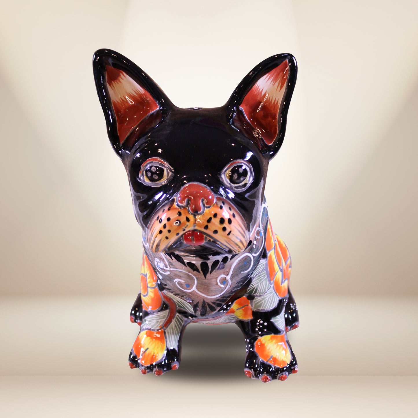 French bulldog seated-HIX-016