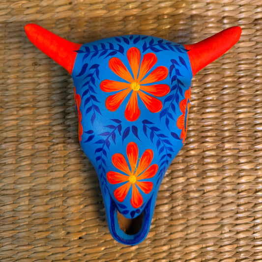 Cow Skull Wall Art. Hand painted in bright colors