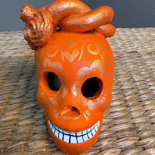 Handmade Decorative skull made from clay, hand-painted (Copia)