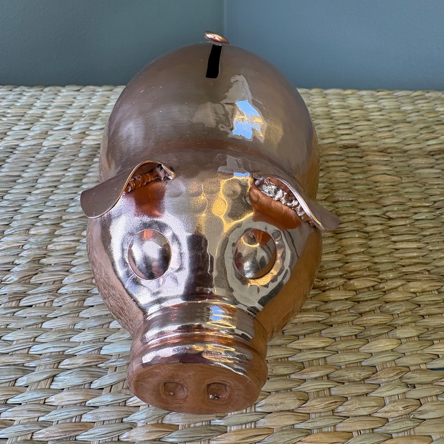 Hand-Hammered Copper Piggy Bank - Mexican Artisan Copperware | Coppercraft Guild