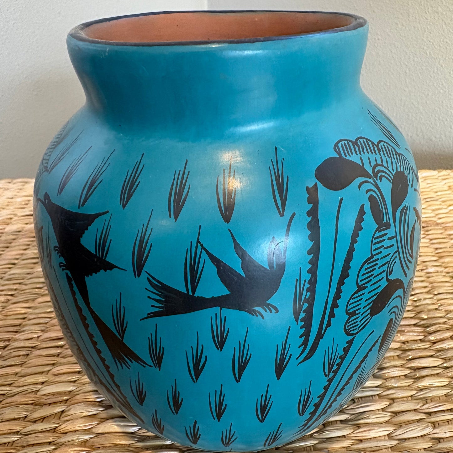 Hand-Painted Clay Pot - Small | Michoacán Mexican Folk Art Pottery