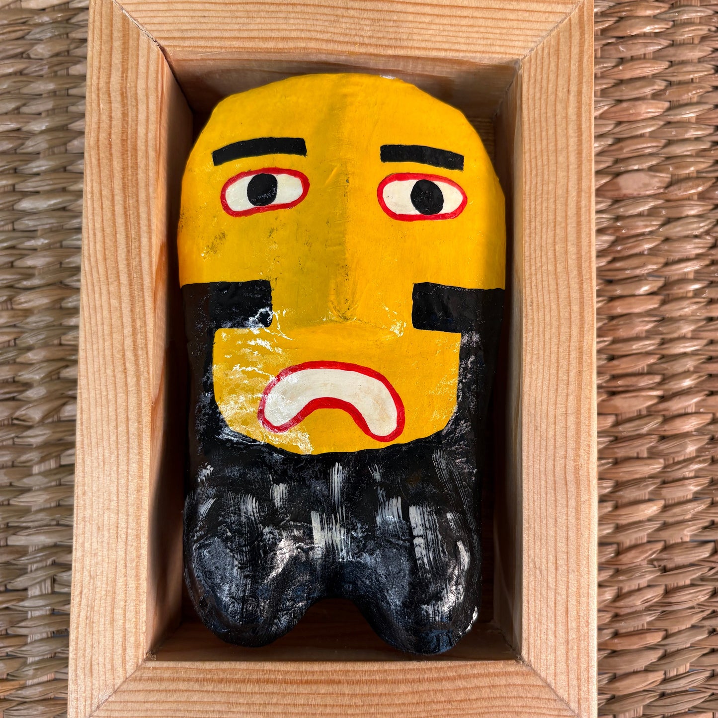 Handcrafted Mexican Folk Art Mask - Traditional Decorative Wall Mask