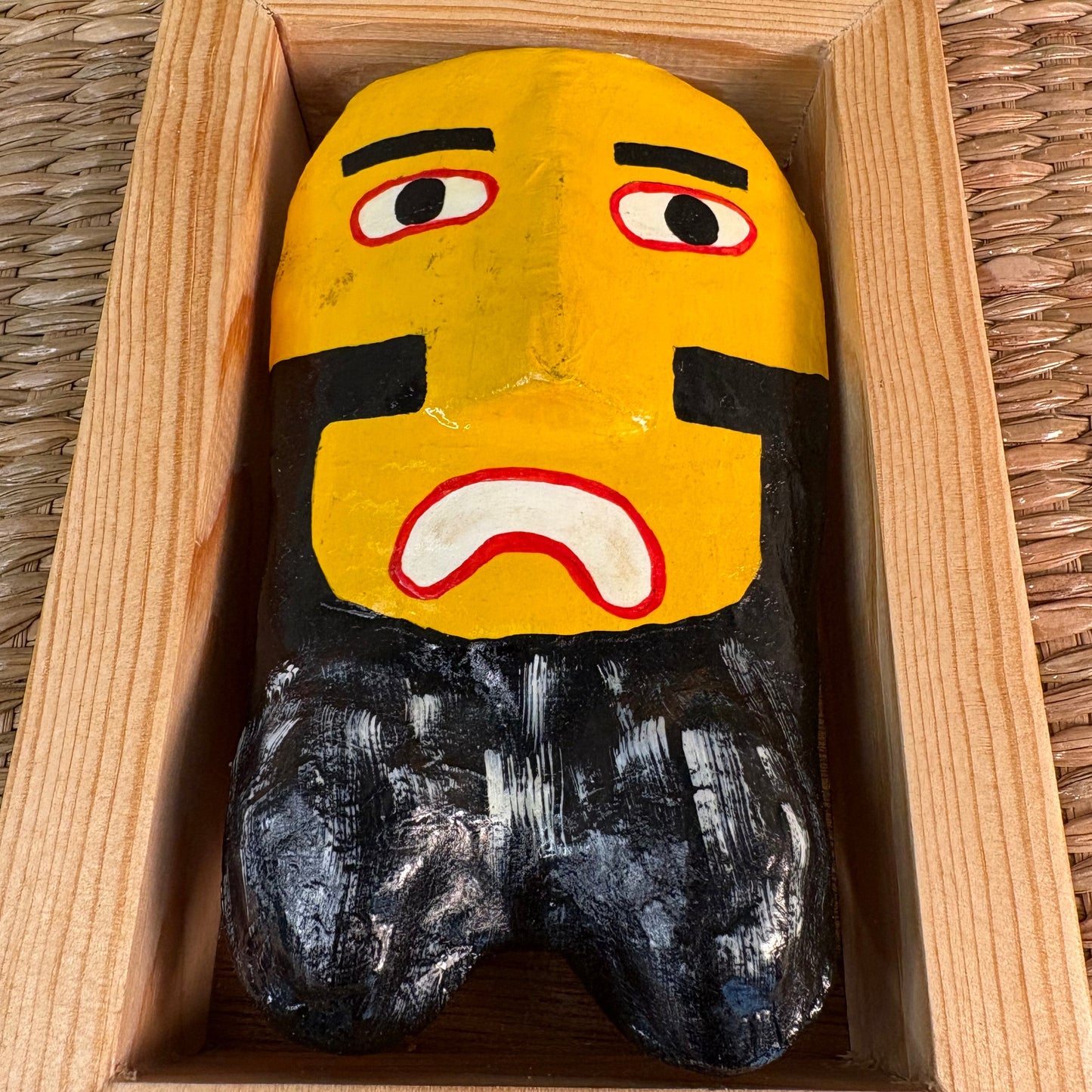 Handcrafted Mexican Folk Art Mask - Traditional Decorative Wall Mask