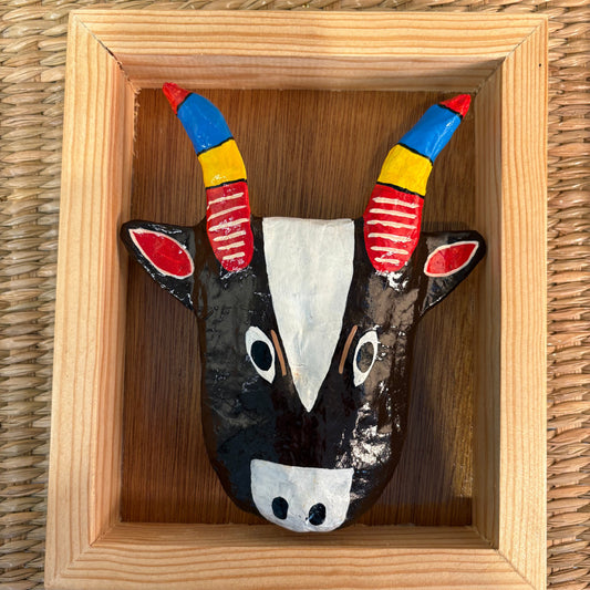 Handcrafted Folk Art Wall Mask - Paper-Mâché Mexican Decorative Mask