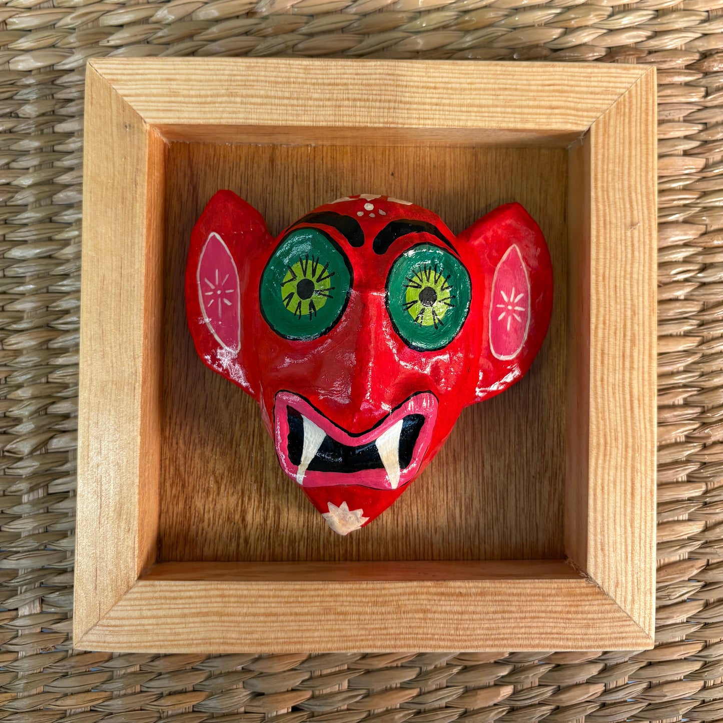 Handcrafted Diablito Mask - Traditional Mexican Folk Art | Típico Dance Mask