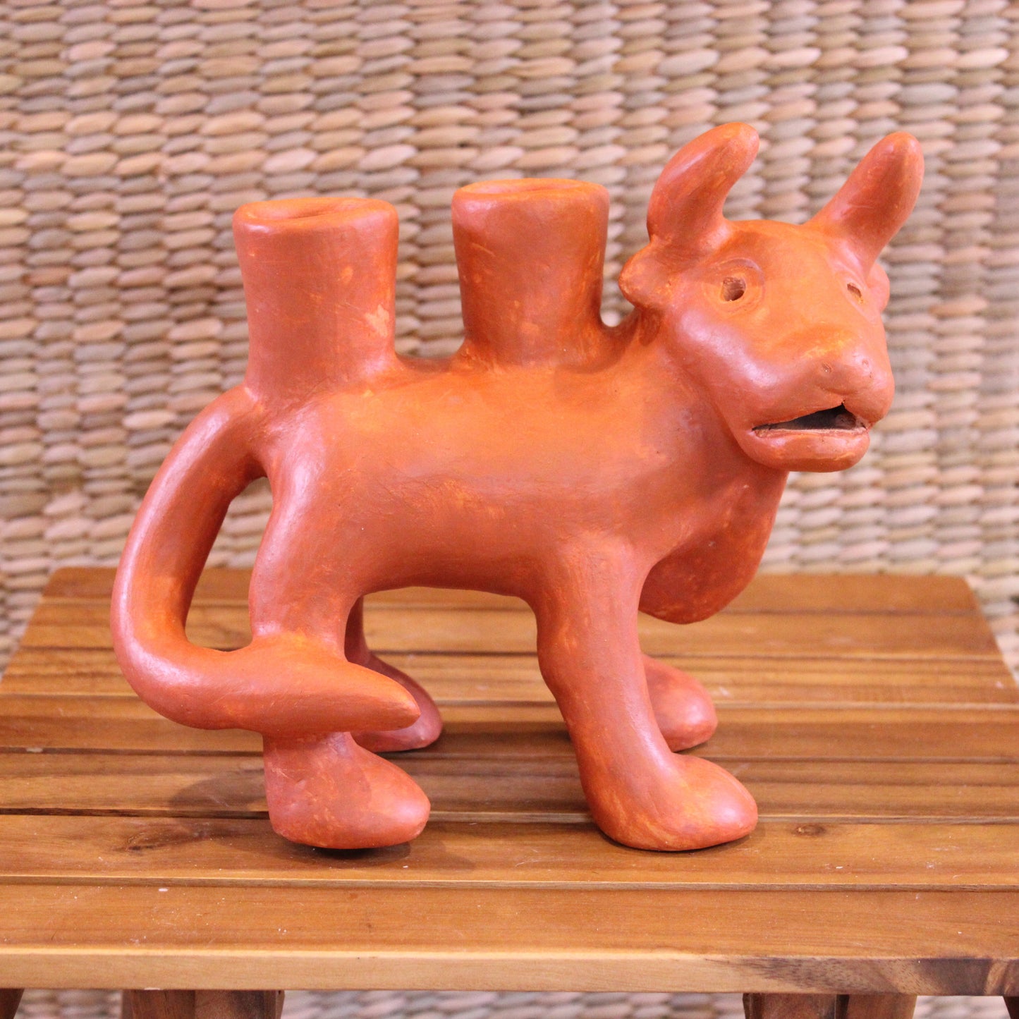 2 Candle holder bull
