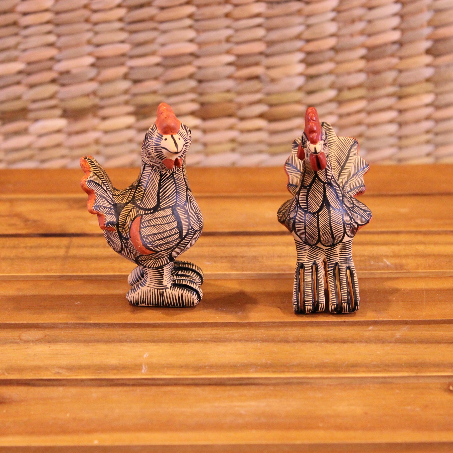 Little pair of roosters hand painted