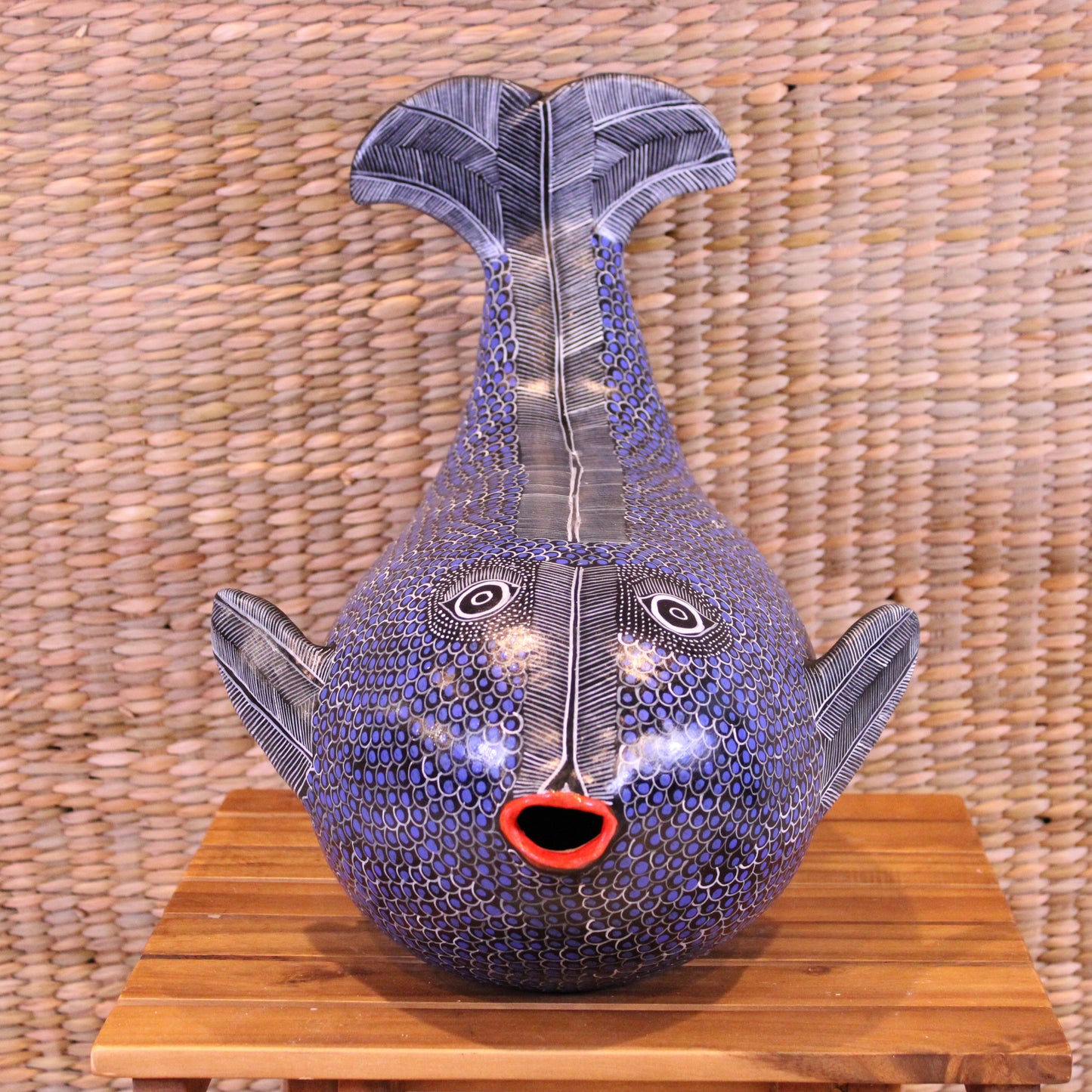 Medium Decorative Whale Hand Painted
