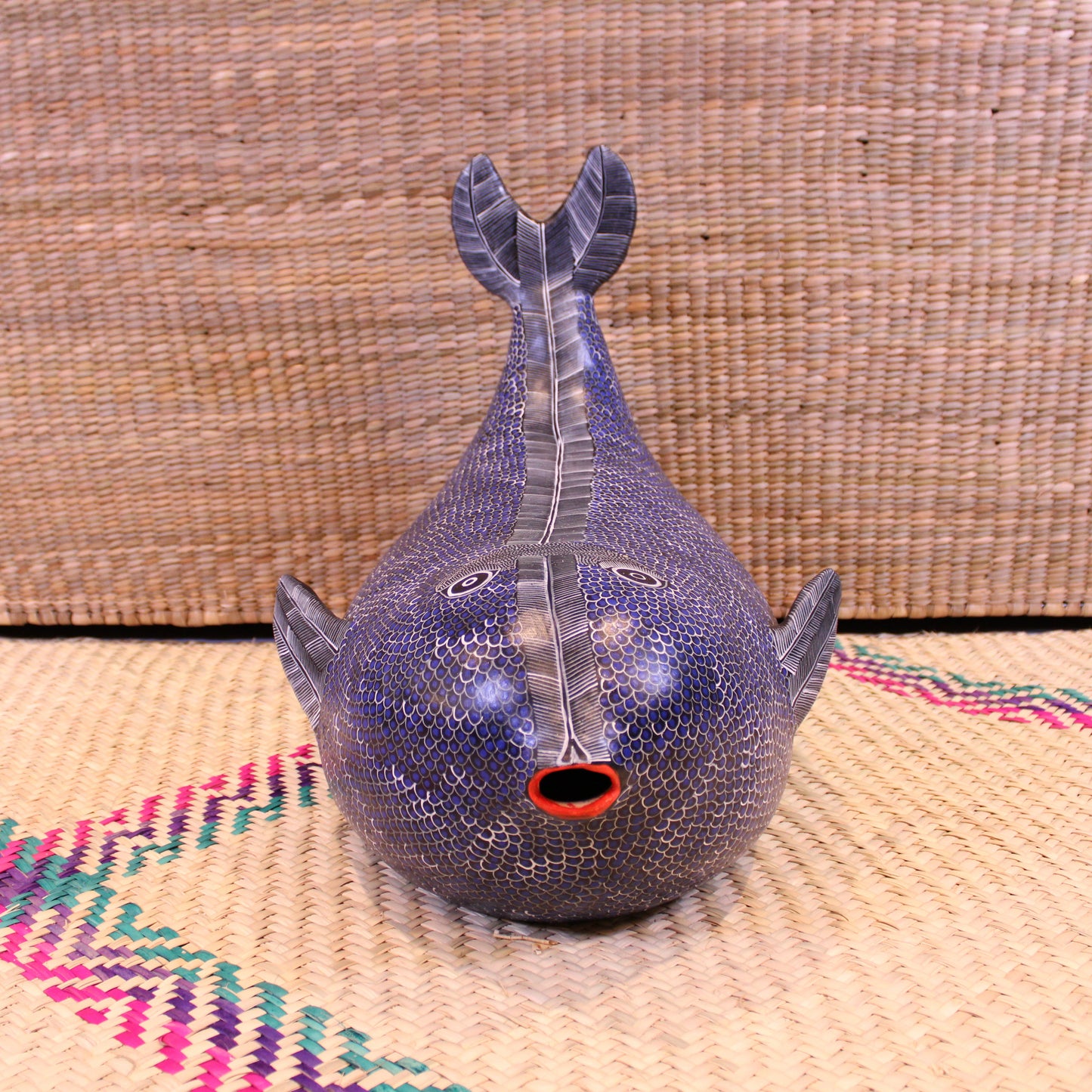 Large Decorative Hand Painted Whale