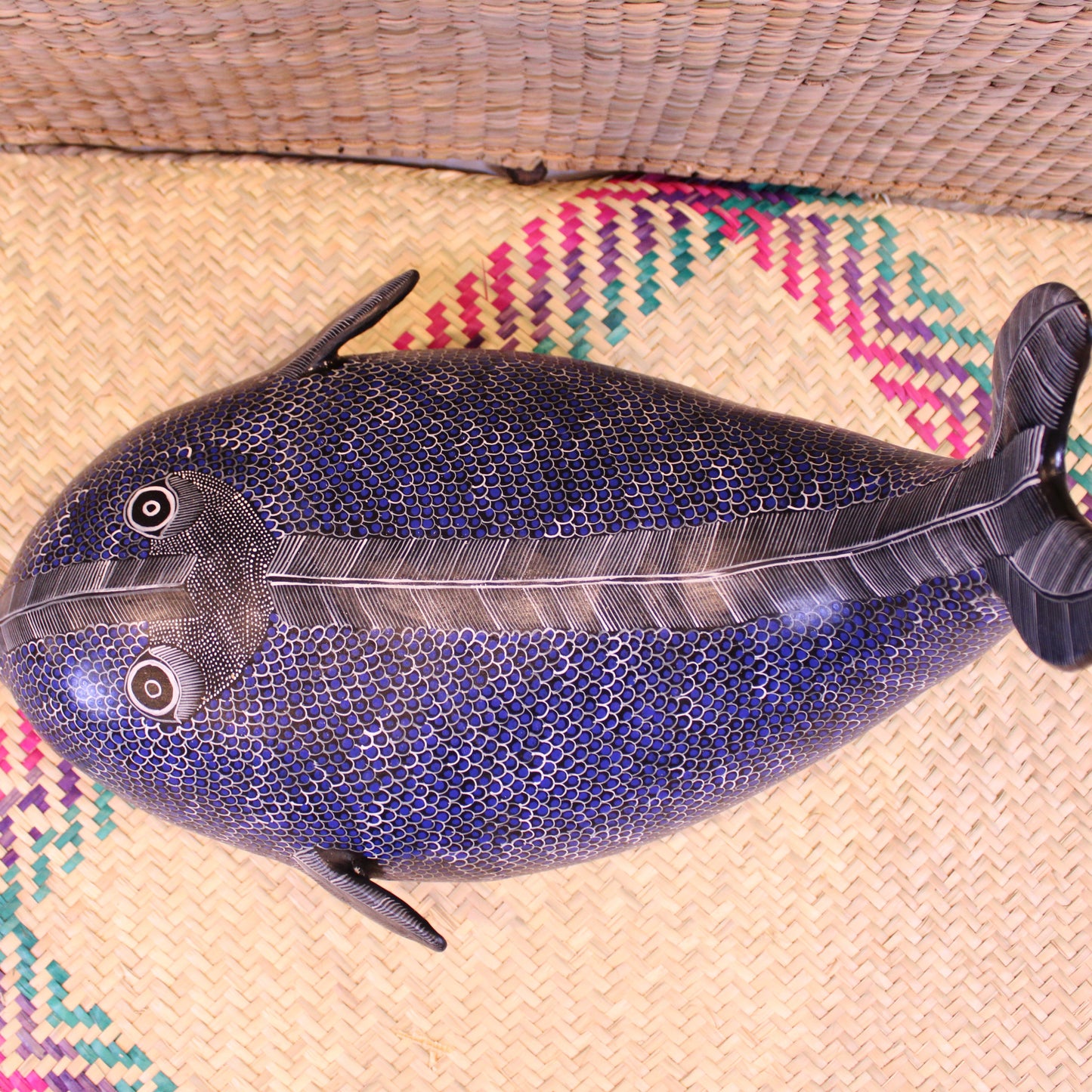 Large Decorative Hand Painted Whale