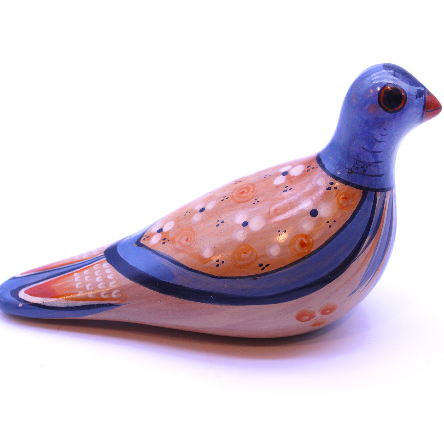 Hand-Painted Burnished Clay Pigeon - Various Colors | Mexican Folk Art Ceramic