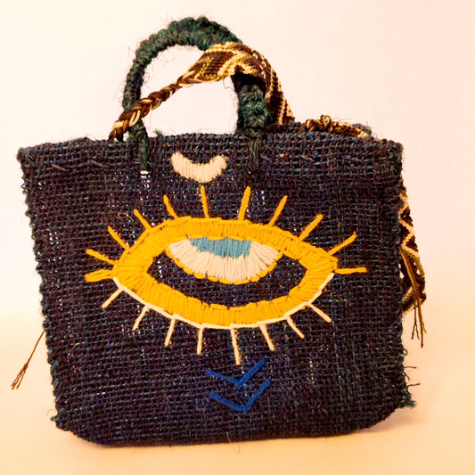 Handwoven Jute Handbag - Traditional Mexican Artisan Tote Bag