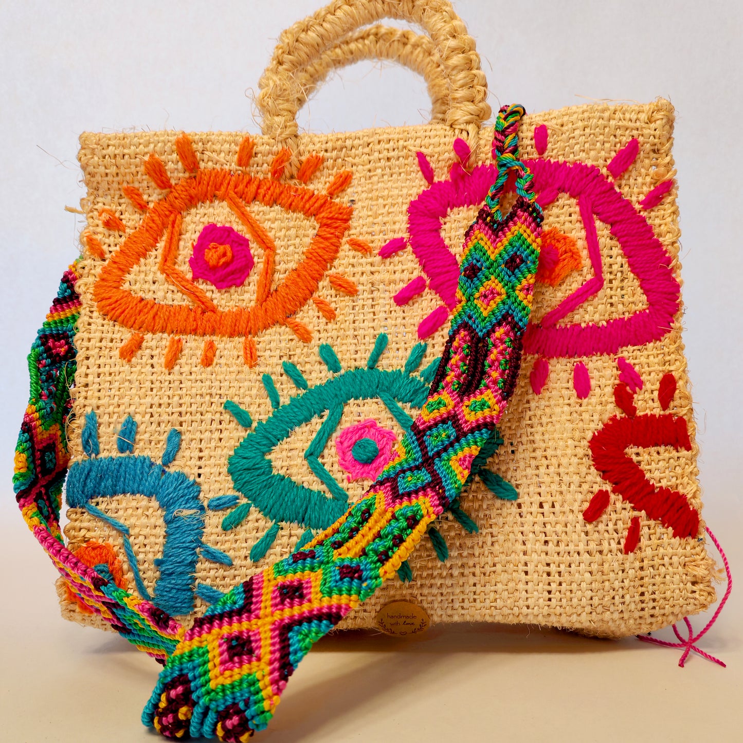 Handwoven Jute Handbag - Sustainable Mexican Artisan Tote Bag