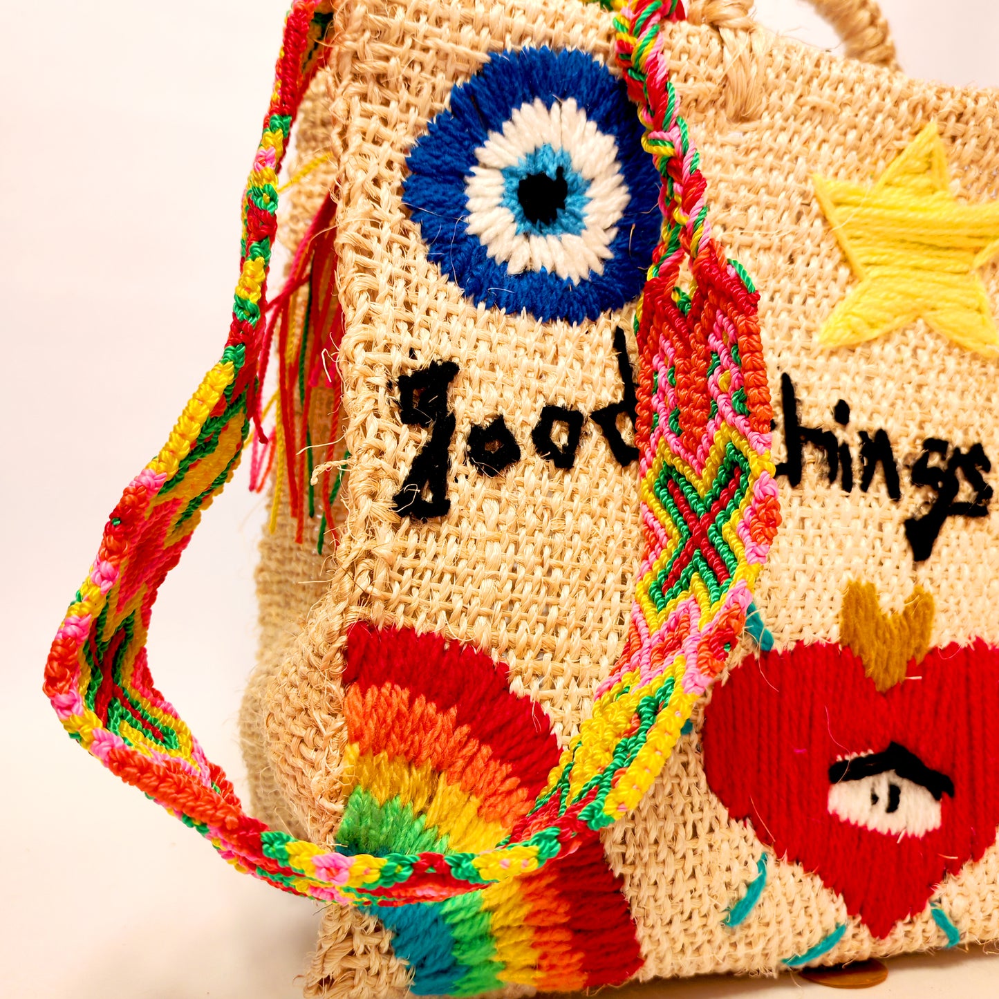 Handwoven Jute Handbag - Authentic Mexican Artisan Tote Bag