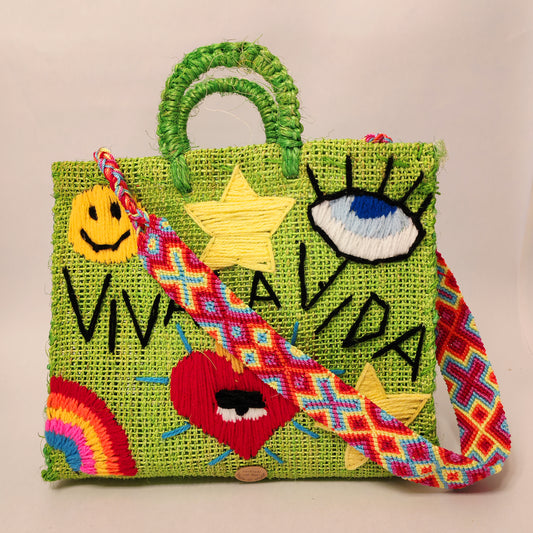 Handwoven Jute Handbag - Rustic Mexican Artisan Tote Bag