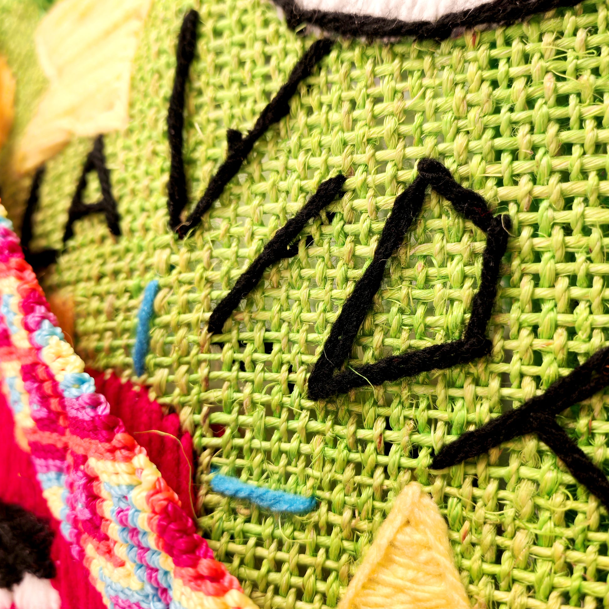 Jute handbag weave detail - rustic Mexican craftsmanship