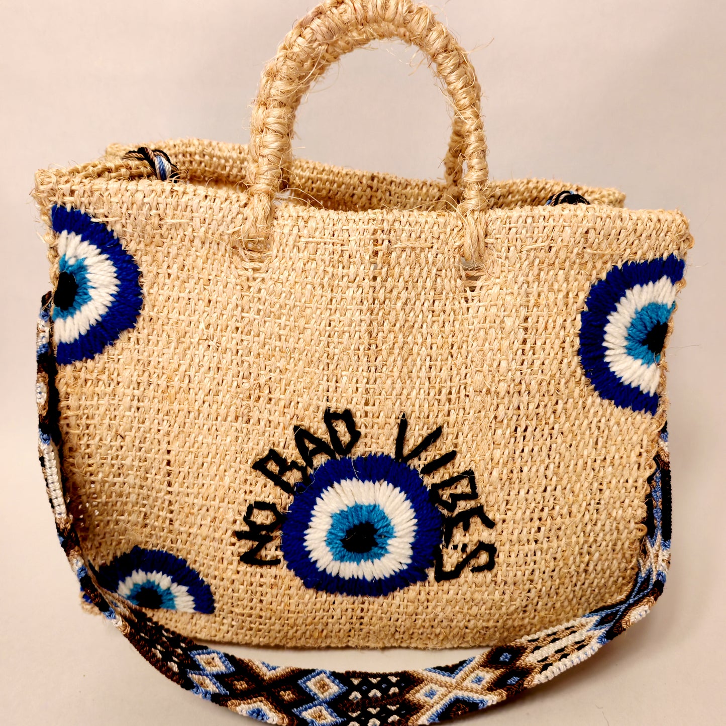 Handwoven Jute Handbag - Bold Mexican Artisan Tote Bag