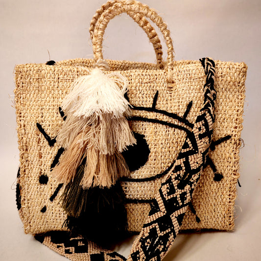 Handwoven Jute Handbag - Artisan Mexican Tote Bag
