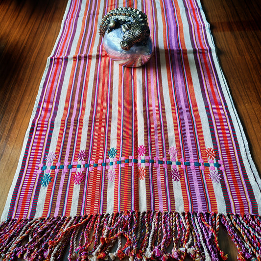 Handwoven Table Runner - Traditional Mexican Textile | Colorful Home Decor