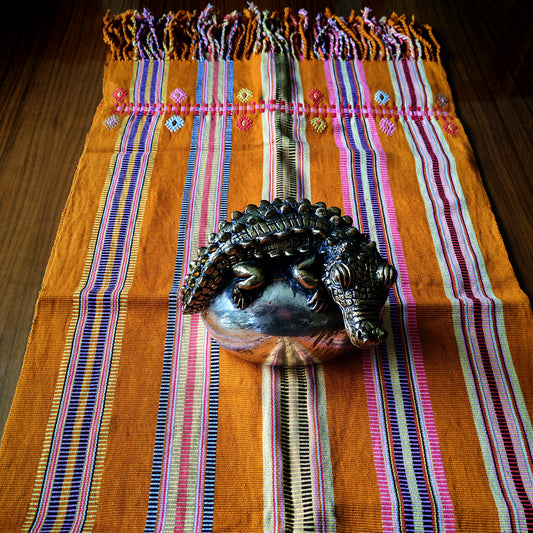 Handwoven Table Runner - Traditional Mexican Textile | Colorful Home Decor