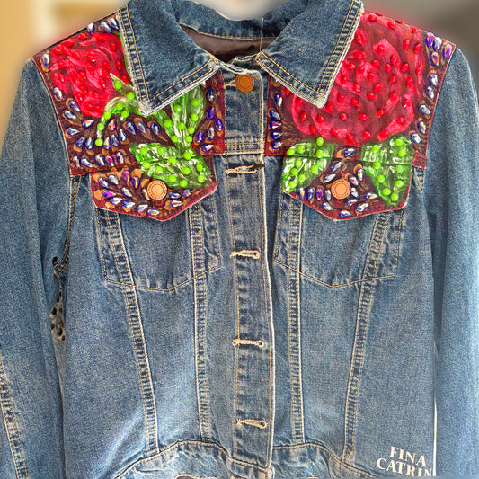 Denim Jacket . Heart/Wing