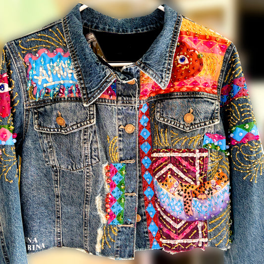 Denim Jacket Heart/ Amor