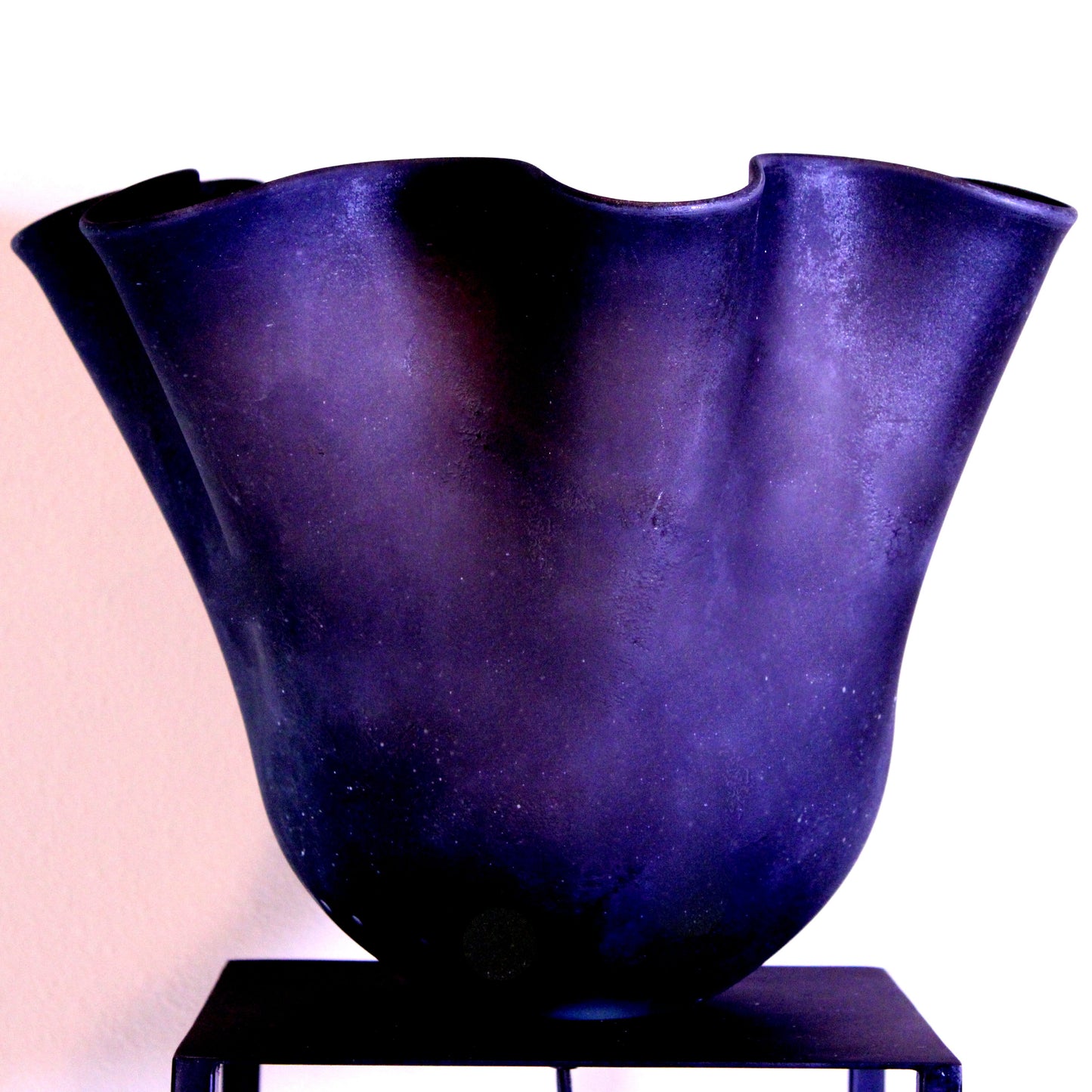 Hand-Blown Glass Floor Lamp Black 13.5x13" - Artisan Lighting | Mexican Handcrafted Décor