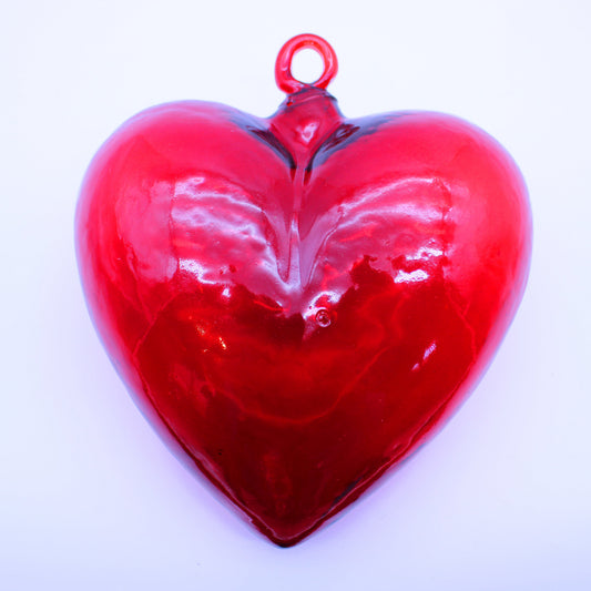 Large blown glass heart red | Mexican Artisan