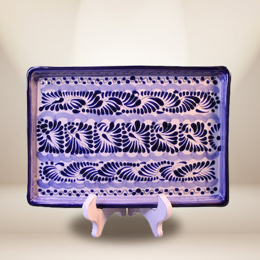 Hand-Painted Talavera Tray - Authentic Mexican Pottery | Decorative Serving Platter