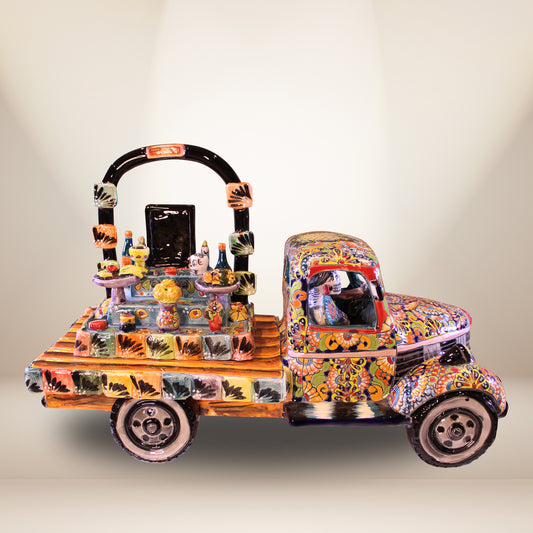 Truck decorated with flowers and food-HIX-012