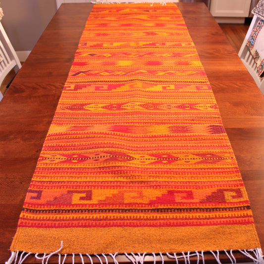 Wool rug large in orange color ORANGE COLOR  78X23.5_  $364.99